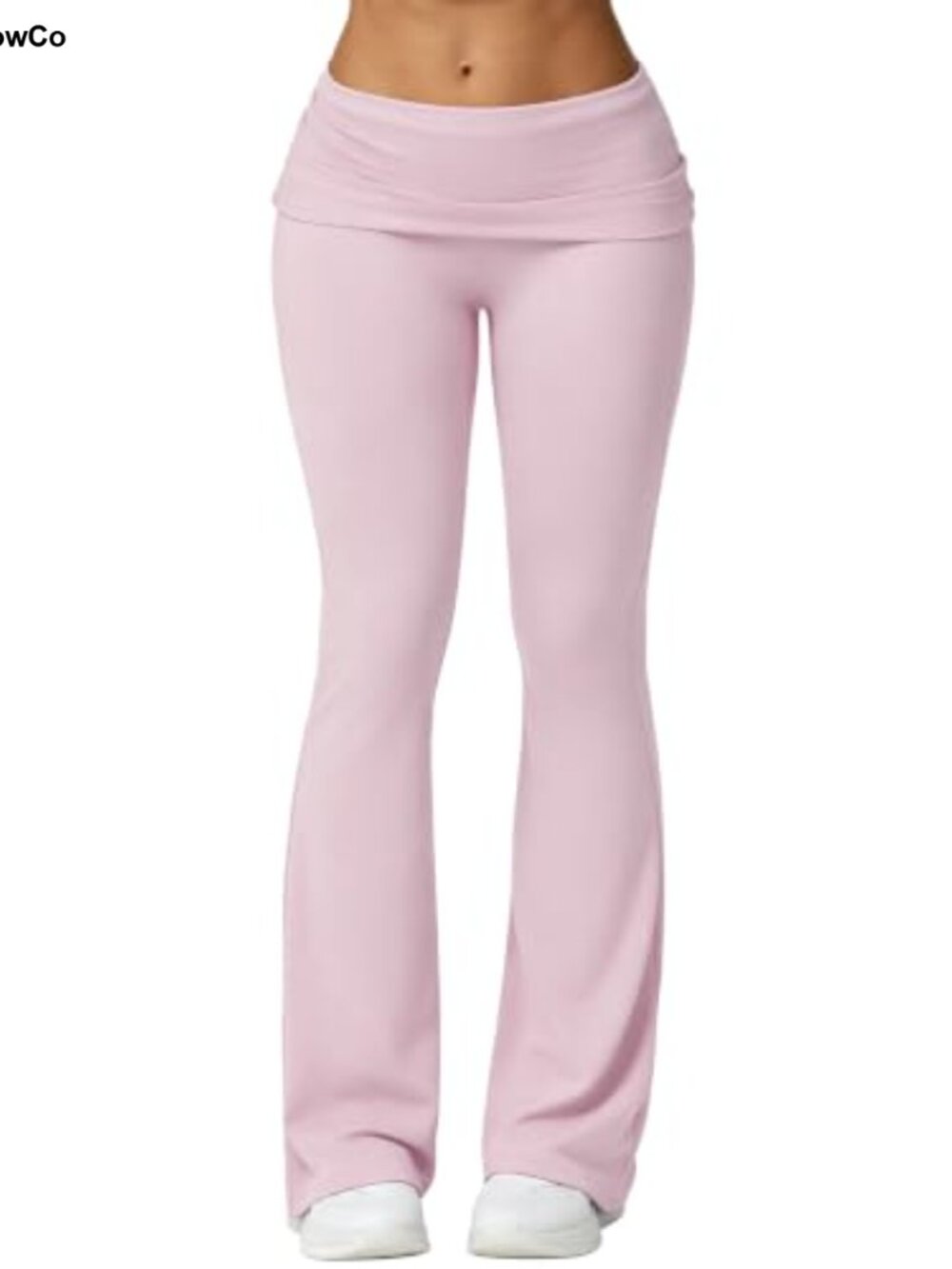 Flare Leggings for Women Fold Over Yoga Pants Slim Fit Bell Bottom Athletic